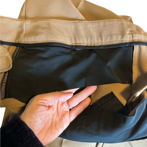 NWT Cleo petites stretch trouser two front pockets front slimming panel camel - Picture 7 of 10